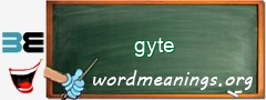 WordMeaning blackboard for gyte